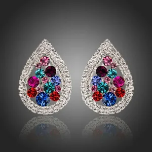 Pear Shaped Cubic Zirconia Stud Earrings