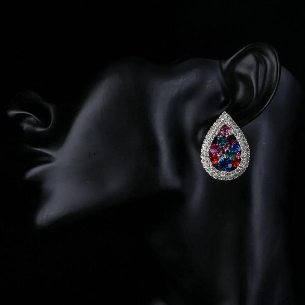 Pear Shaped Cubic Zirconia Stud Earrings