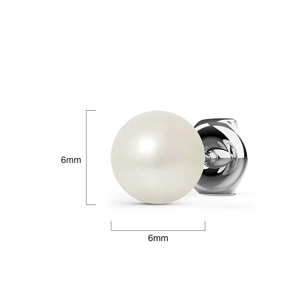 Purity Pearl Stud Earrings Embellished With SWAROVSKI Crystals Pearls