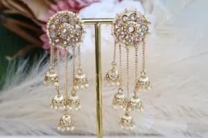 Ramya Circle Chain Beaded Jhumka