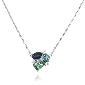 Sapphire, Tourmaline, Topaz & Diamond Necklace by Yael
