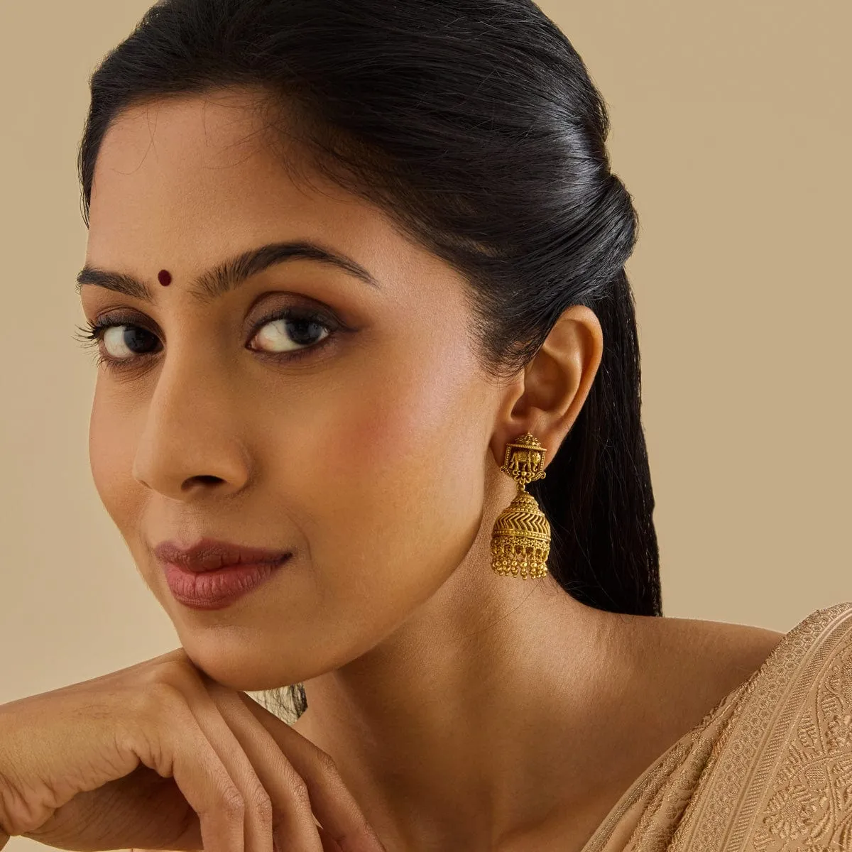 Silver Temple Earring 169868