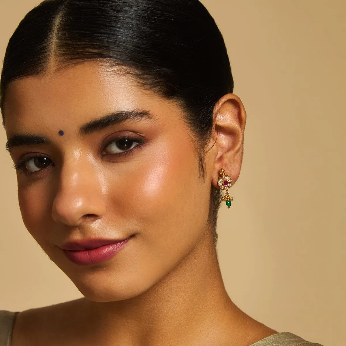 Silver Temple Earring 174075