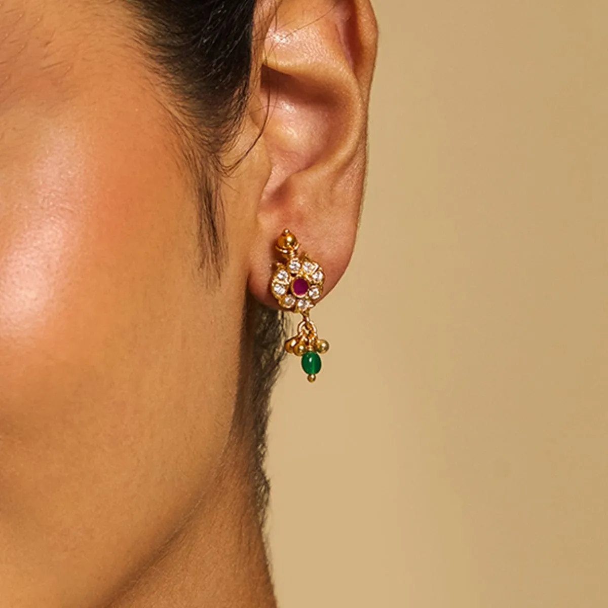 Silver Temple Earring 174075