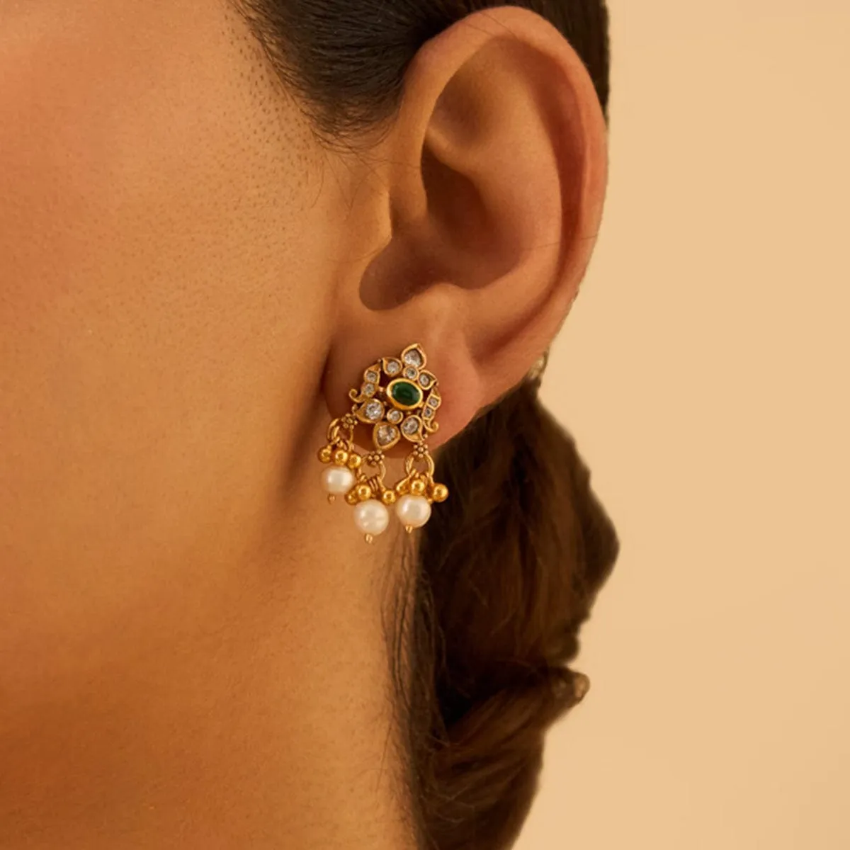 Silver Temple Earring 177354