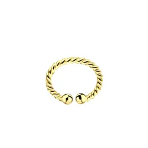 Sterling Silver 14kt Yellow Gold Plated Twisted Ear Cuff